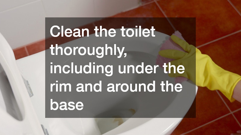 homeowner cleaning a toilet